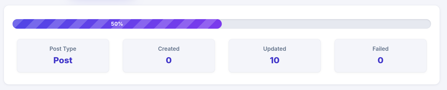 Import progress bar